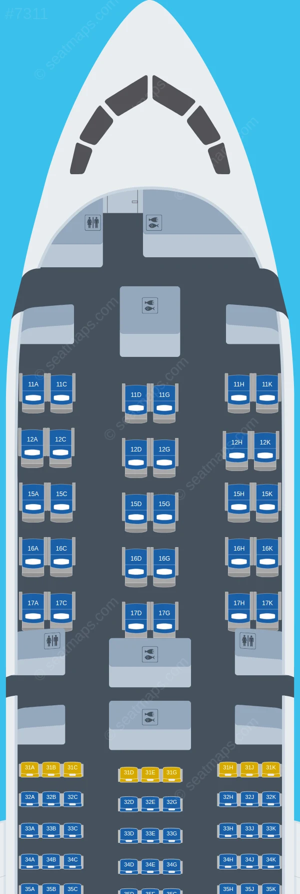 Hainan Airlines Boeing 787-9 V.3 seatmap preview