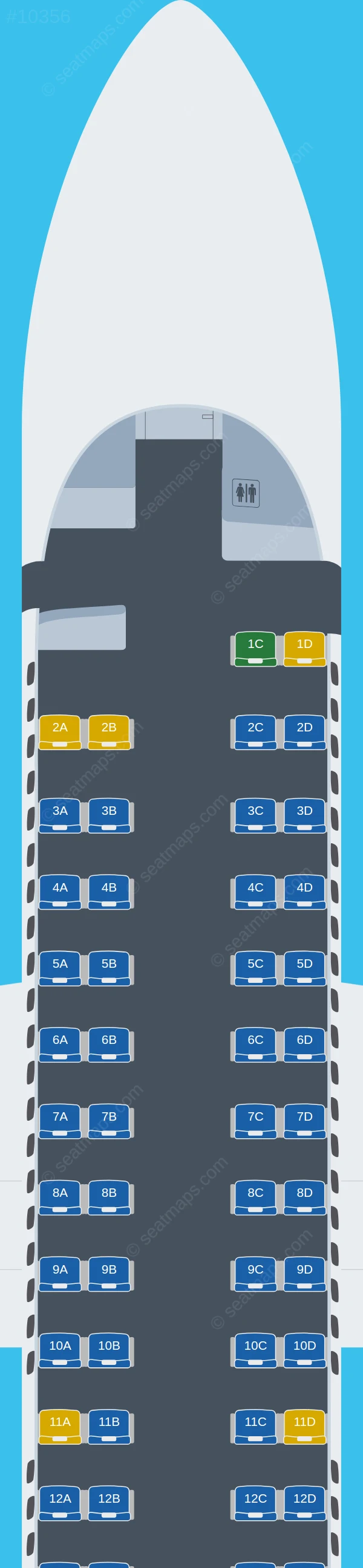 Air Tanzania De Havilland Q400 V.2 seatmap preview