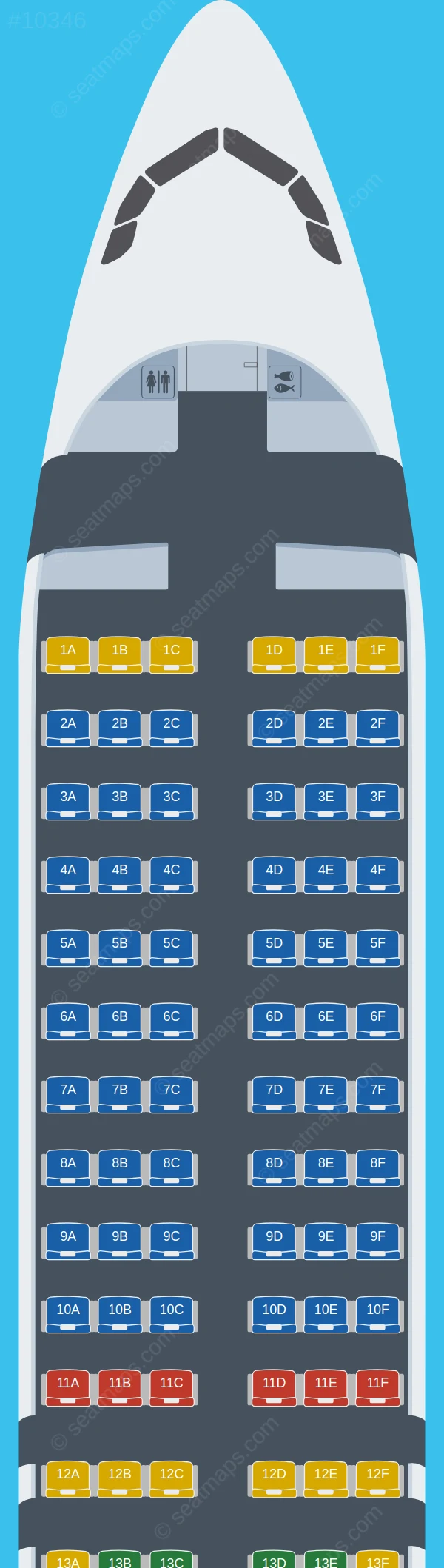 Air Cairo Airbus A320neo V.2 seatmap preview