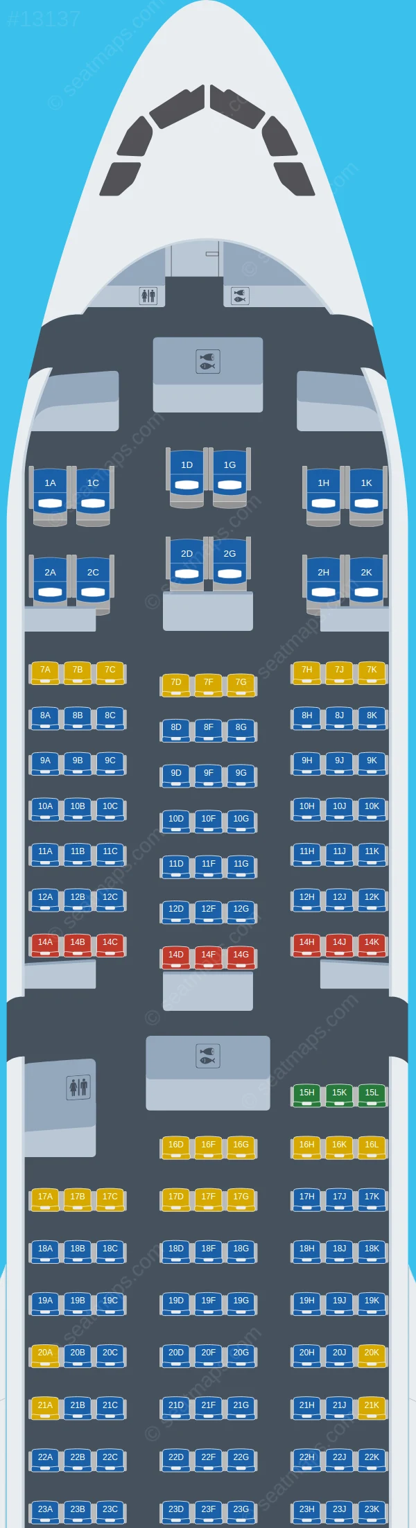 Batik Air Airbus A330-300 V.1 seatmap preview