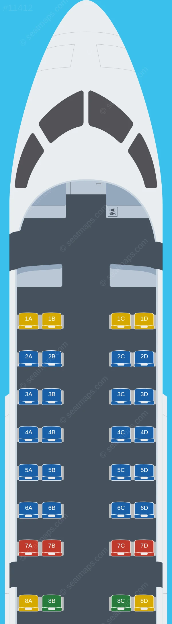 Pars Air Bombardier CRJ200 seatmap preview