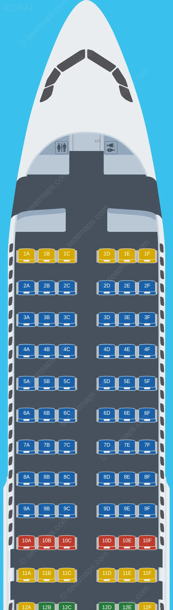 ITA Airways Airbus A320-200 V.1 seatmap preview
