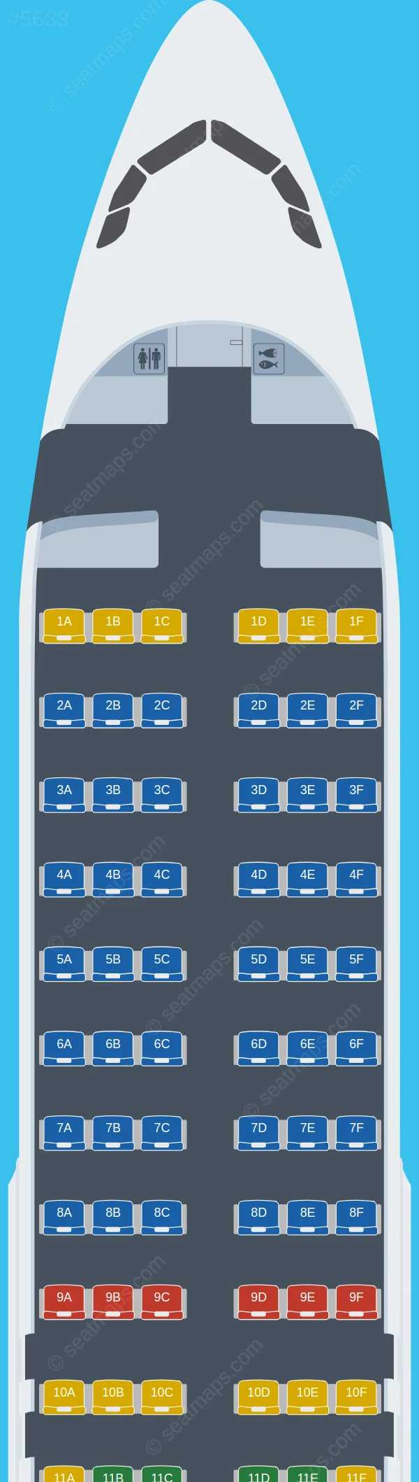 Air Moldova Airbus A320-200 seatmap preview