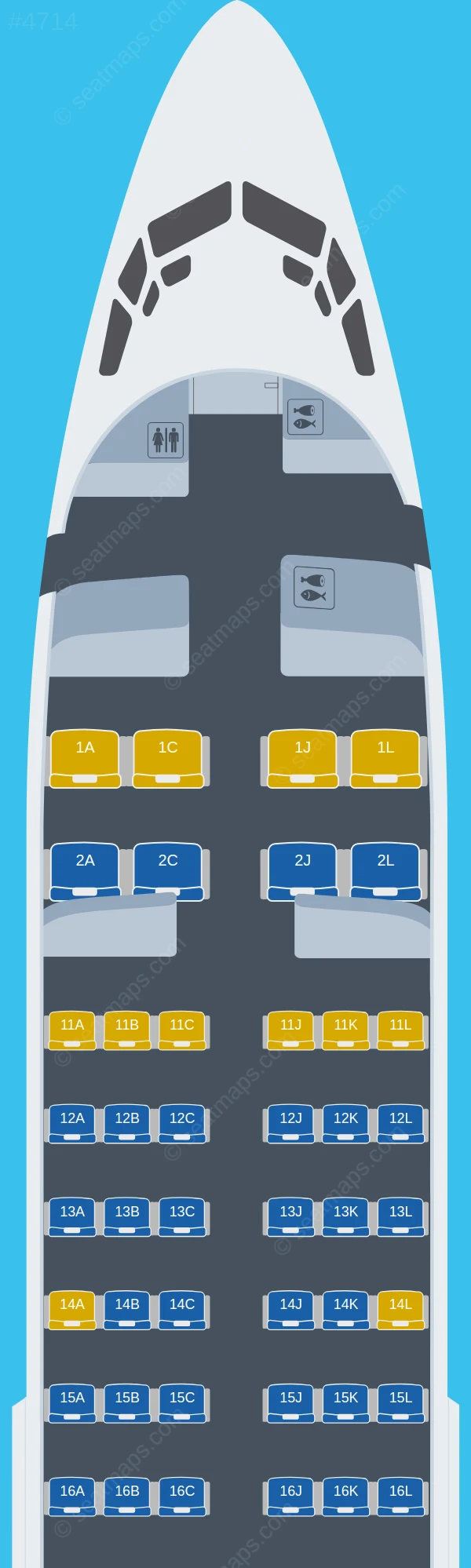 Alexandria Airlines Boeing 737-300 V.1 seatmap preview