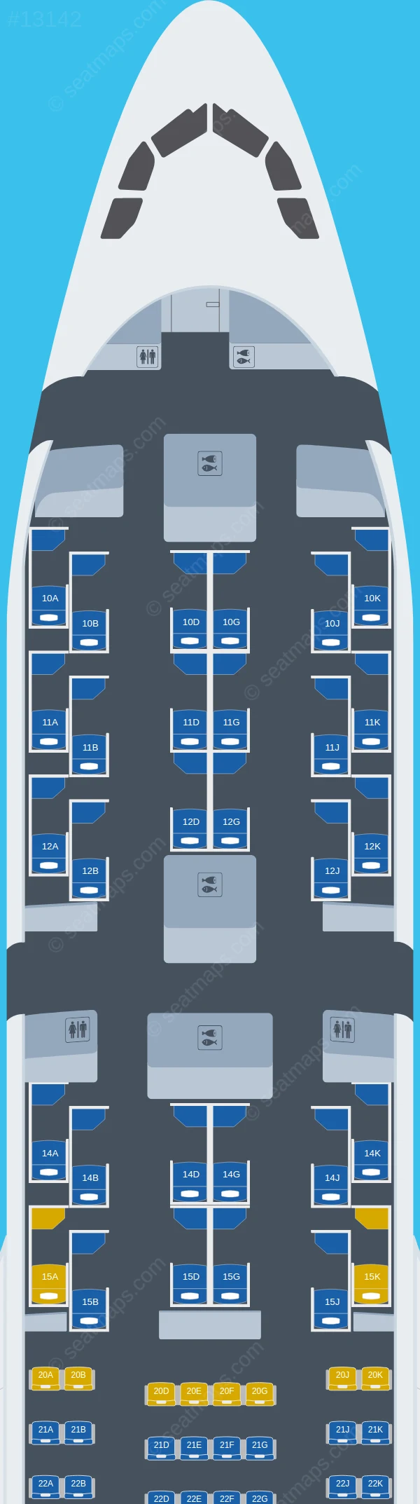 Qatar Airways Airbus A330-200 V.2 seatmap preview