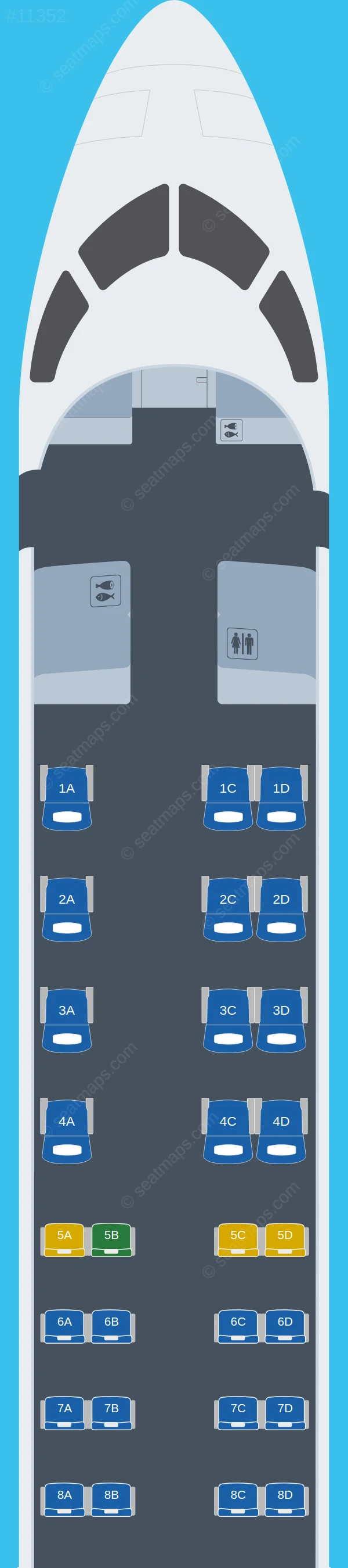 Iraqi Airways Bombardier CRJ900 seatmap preview