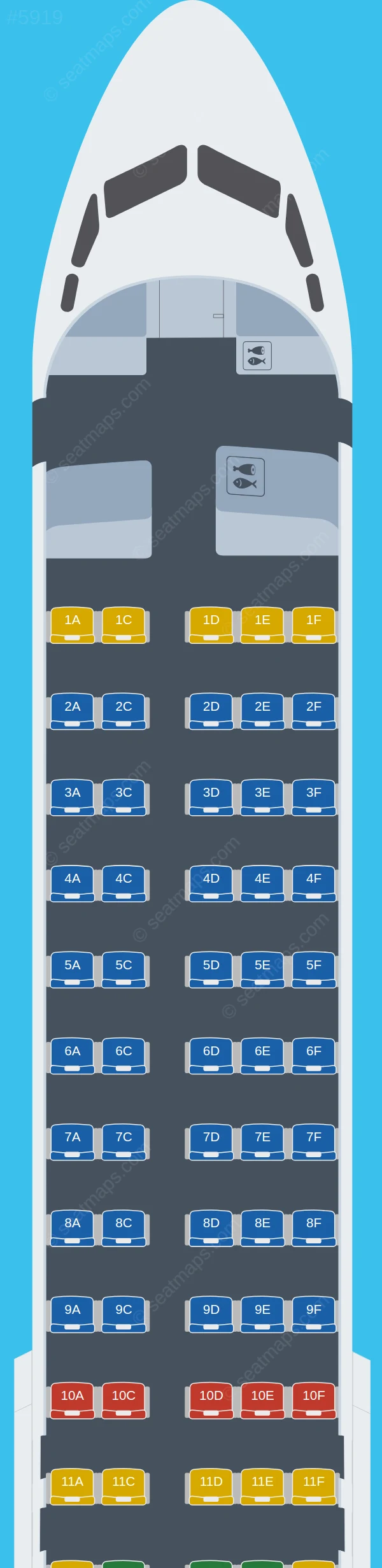 Qantaslink Fokker 100 V.2 seatmap preview