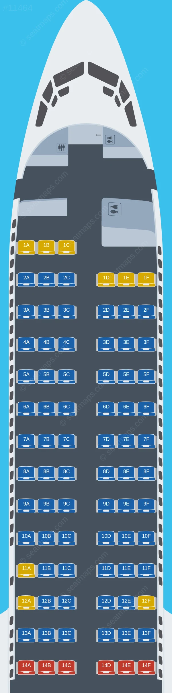 WestJet Boeing 737 MAX 8 V.2 seatmap preview