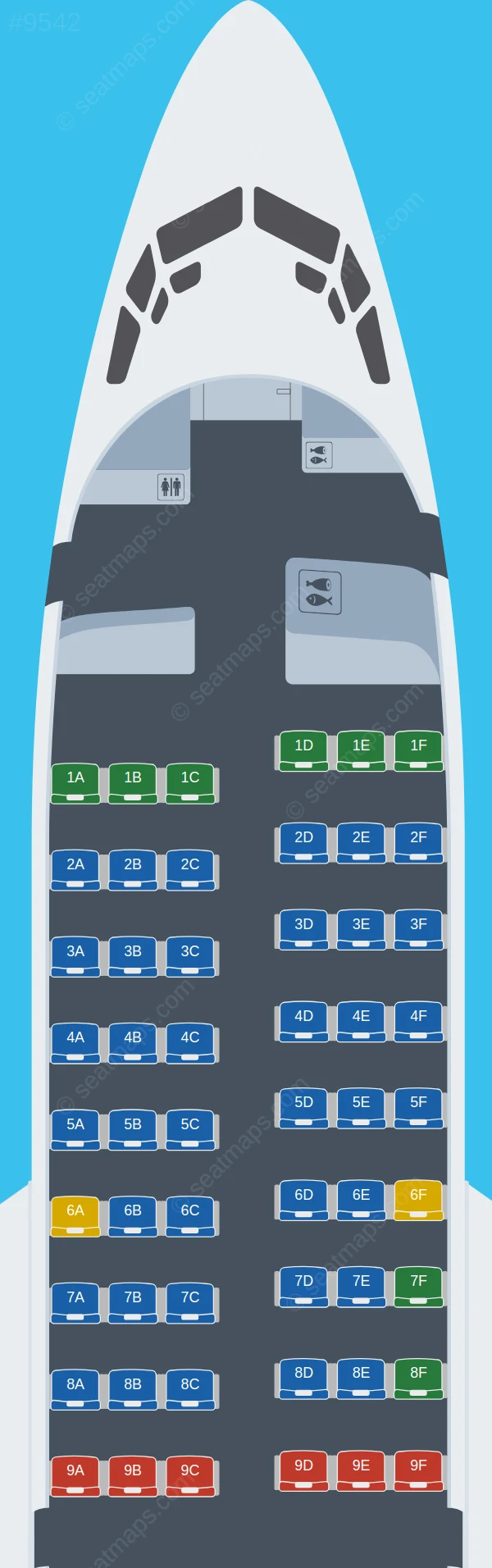 Varesh Airlines Boeing 737-500 V.1 seatmap preview