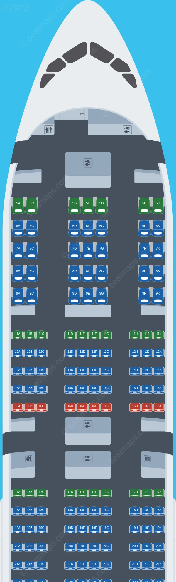 French Bee Airbus A350-900 seatmap preview