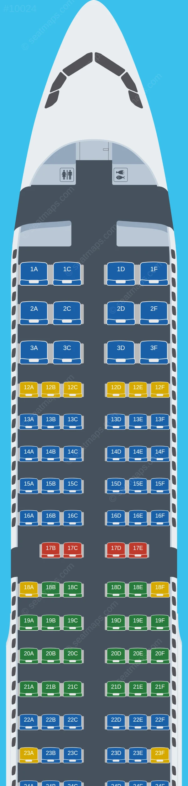 Air Canada Rouge Airbus A321-200 V.1 seatmap preview