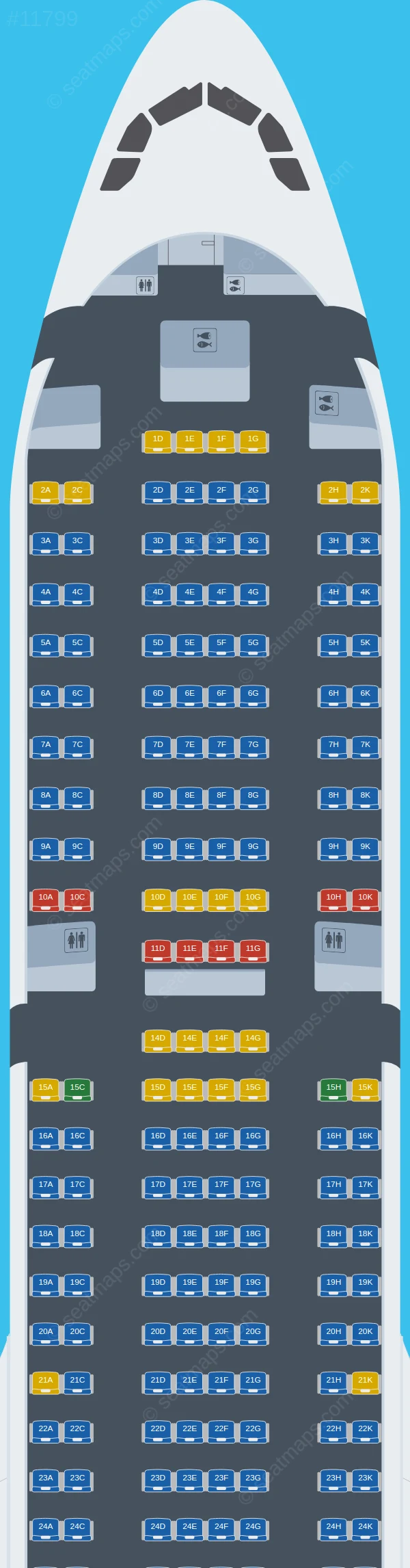 Sunclass Airlines Airbus A330-900neo V.1 seatmap preview