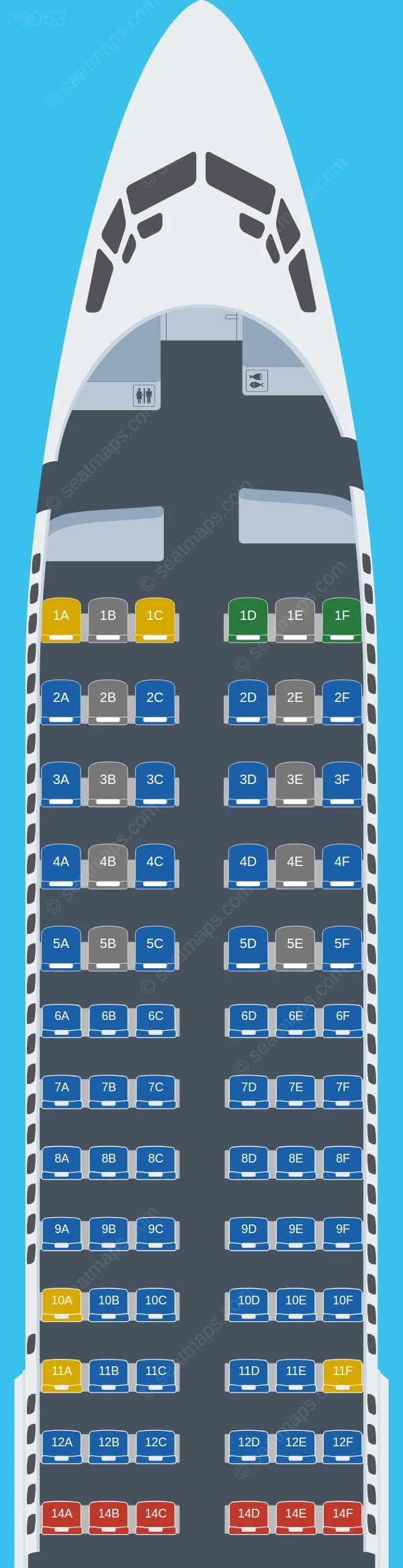 GOL Linhas Aereas Boeing 737-800 V.2 seatmap preview