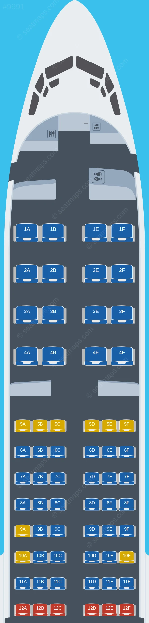 Turkish Airlines Boeing 737 MAX 9 seatmap preview