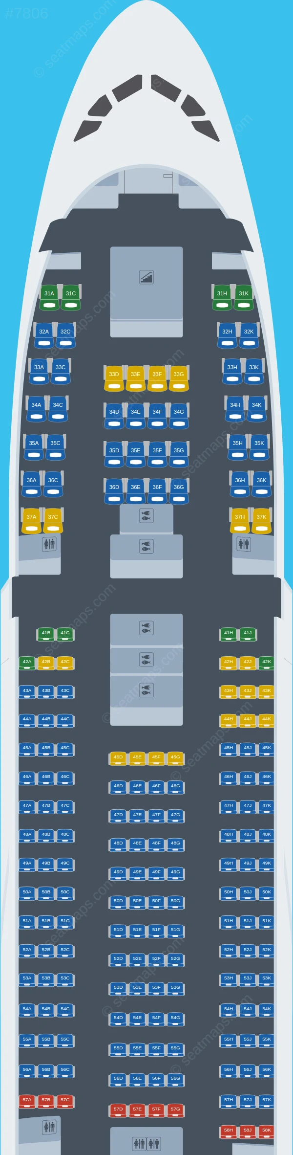 Singapore Airlines Airbus A380-800 seatmap preview