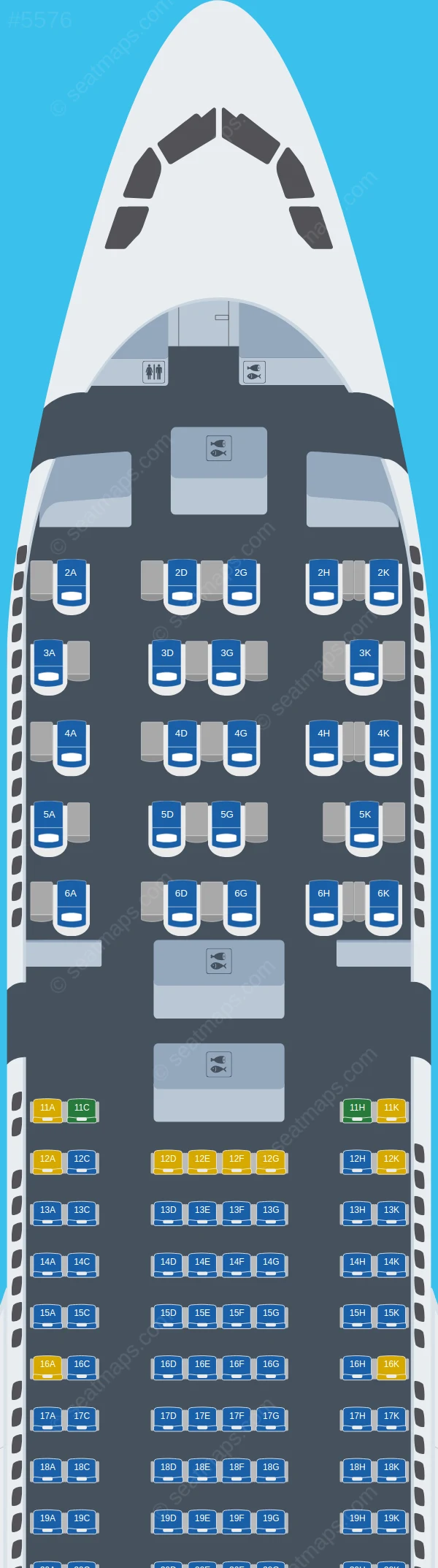 Aer Lingus Limited Airbus A330-200 V.3 seatmap preview