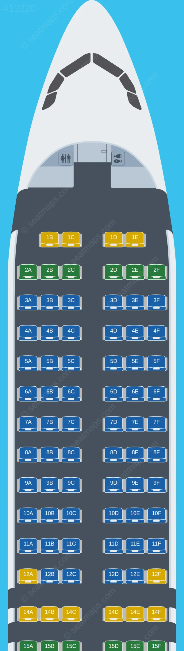 Cebu Pacific Air Airbus A320neo V.2 seatmap preview
