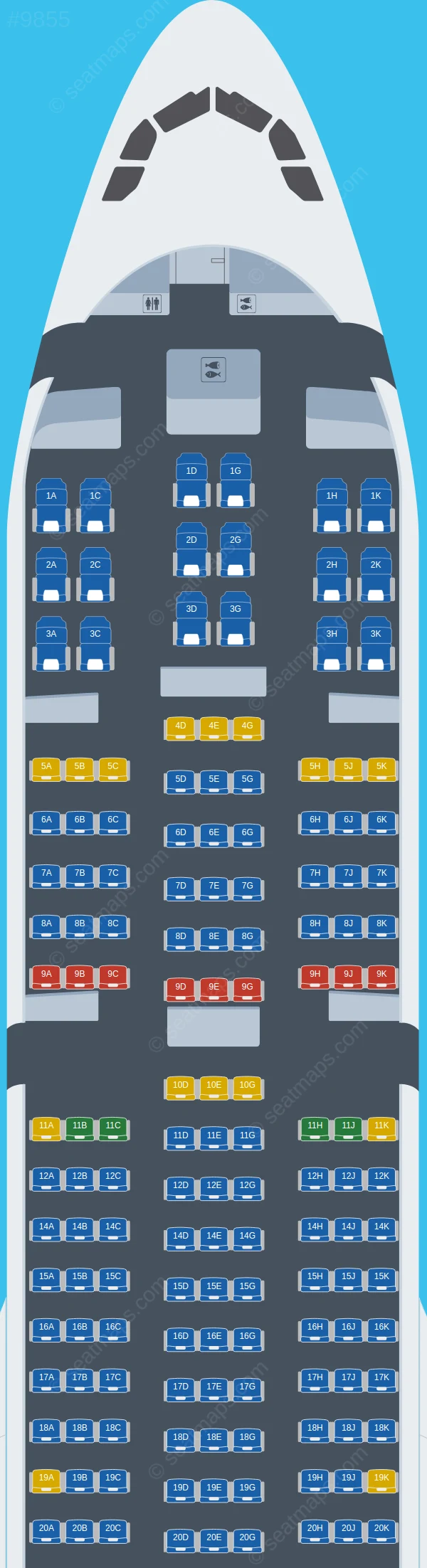 Lion Air Airbus A330-300 V.1 seatmap preview