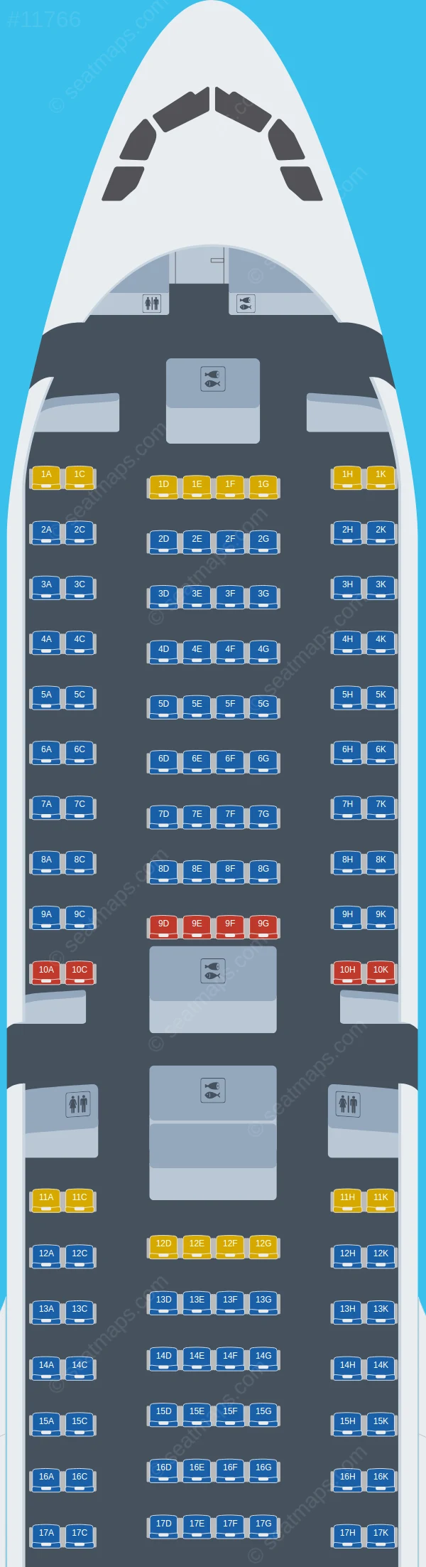 Flynas Airbus A330-300 V.1 seatmap preview