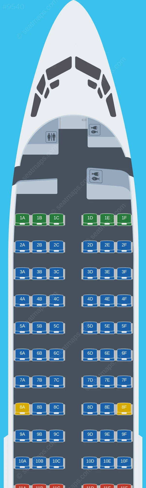 Varesh Airlines Boeing 737-300 V.1 seatmap preview