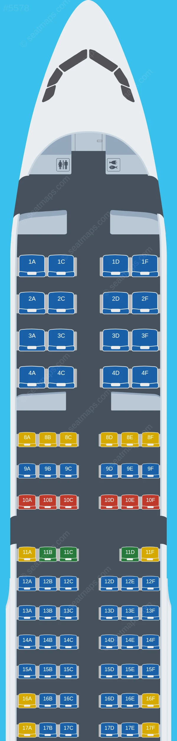 Aeroflot Airbus A321-200 V.1 seatmap preview