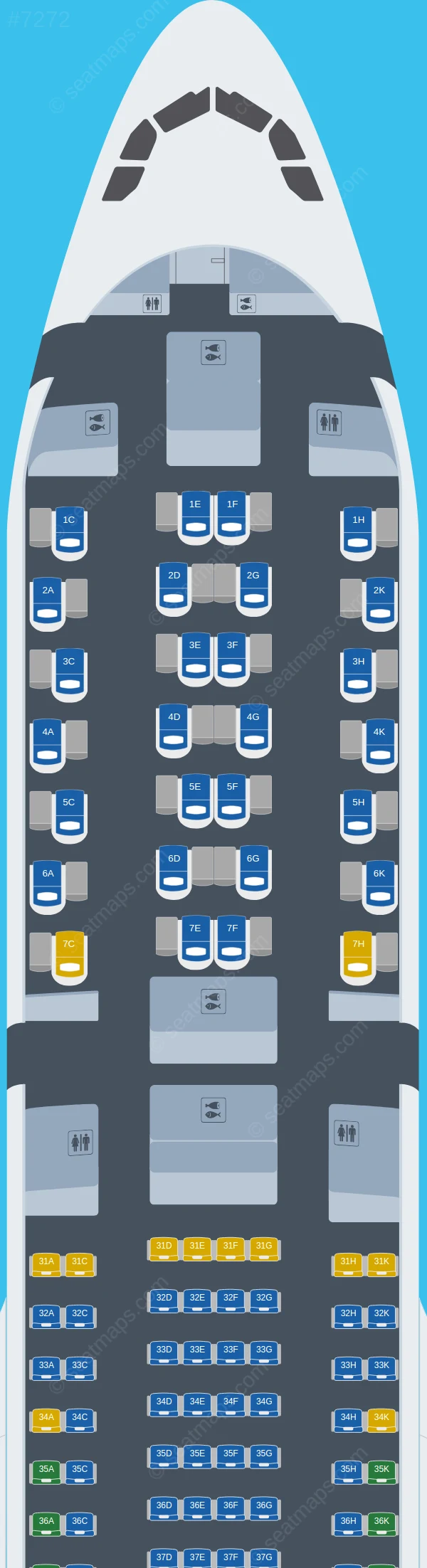China Southern Airbus A330-300 V.2 seatmap preview