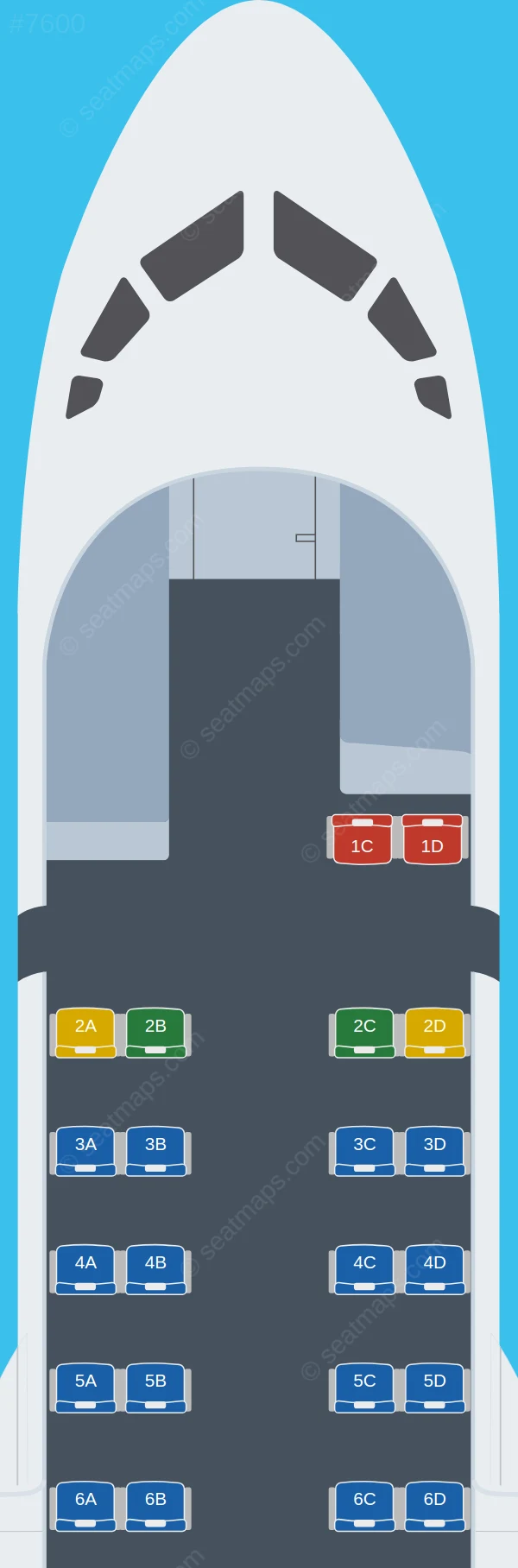 AirSWIFT ATR 42-600 seatmap preview