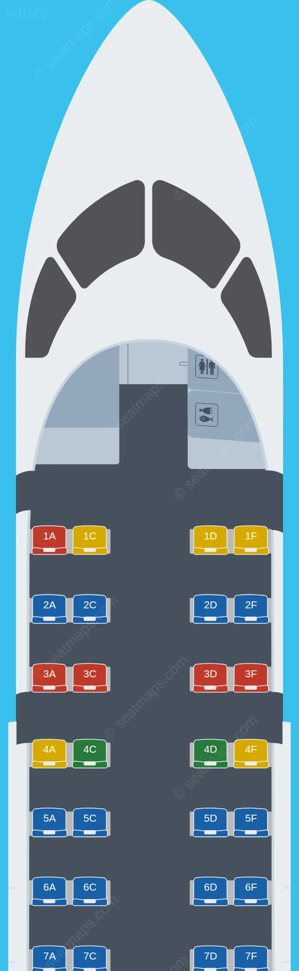 Olympic Air De Havilland Q100 seatmap preview