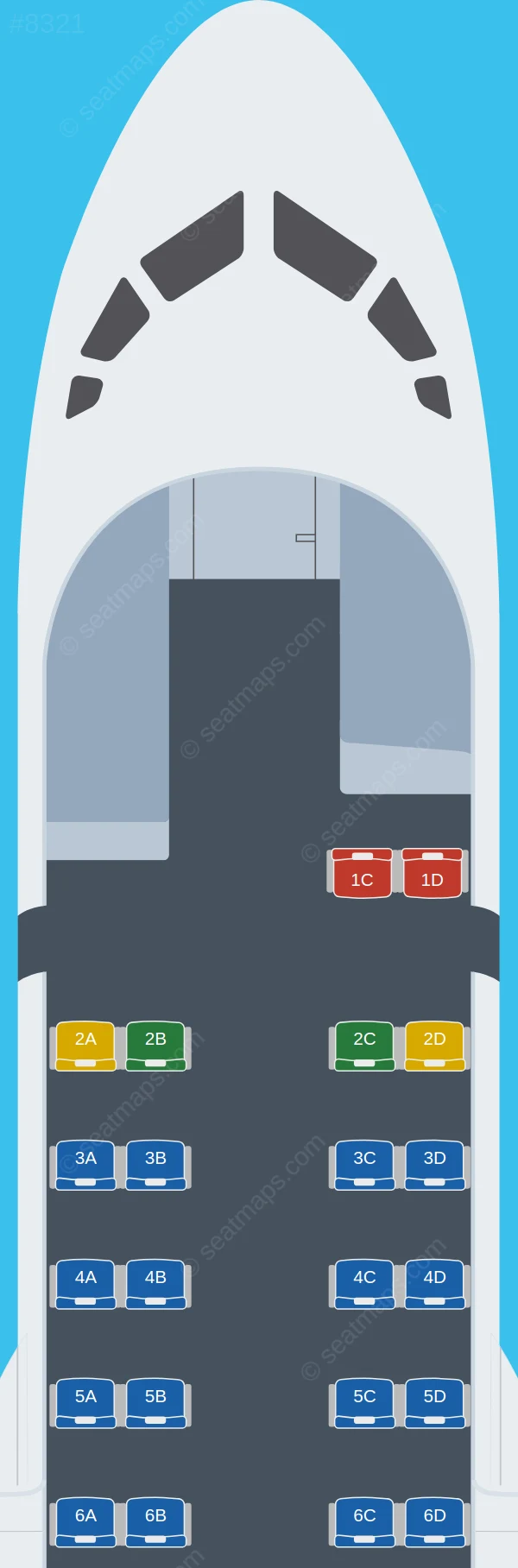 Sky Express ATR 42-500 seatmap preview