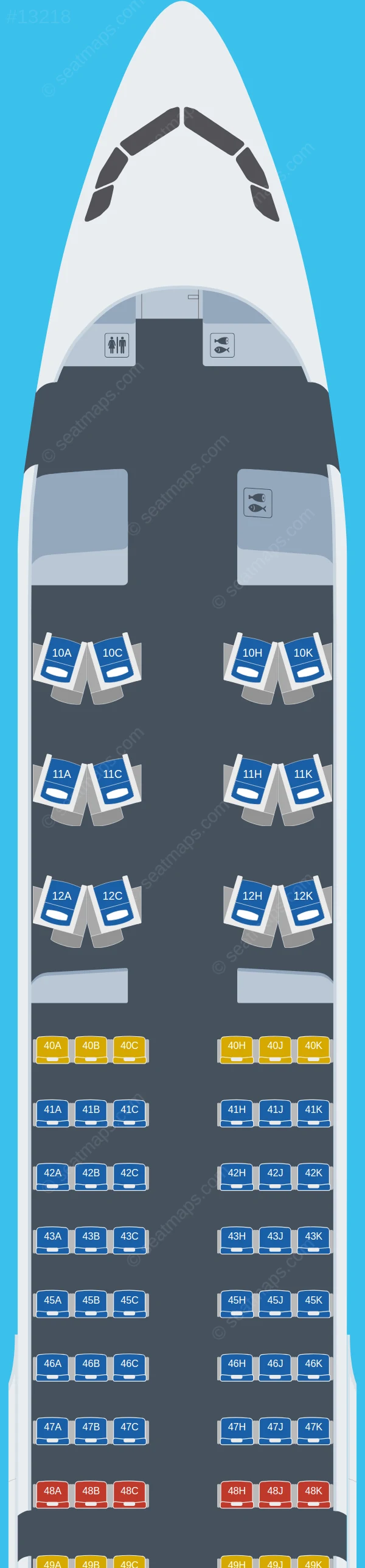 Mandarin Airlines Airbus A321neo seatmap preview