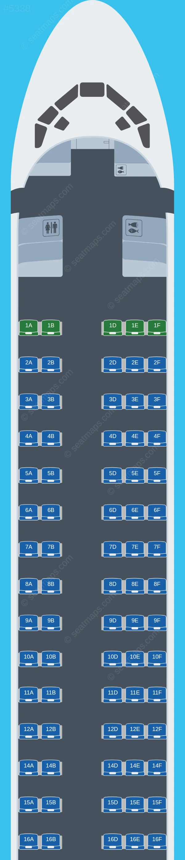 World Atlantic Airlines McDonnell Douglas MD-83 V.1 seatmap preview