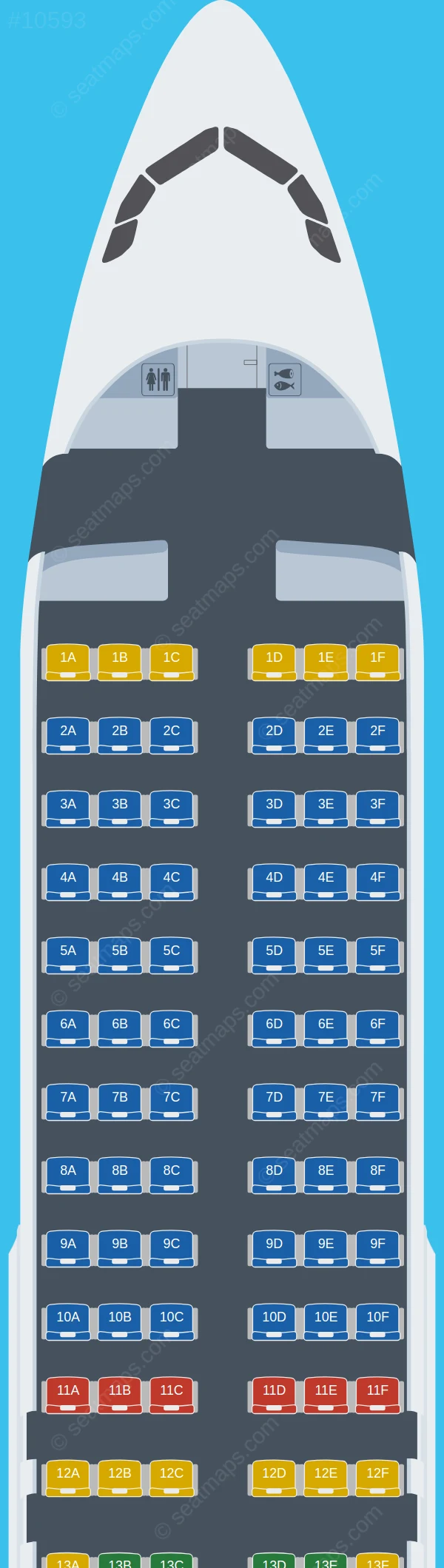 Qanot Sharq Airlines Airbus A320-200 seatmap preview