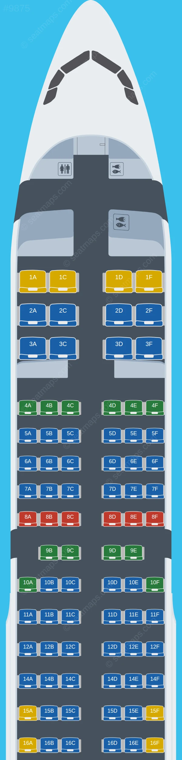 Nordwind Airlines Airbus A321-200 V.7 seatmap preview