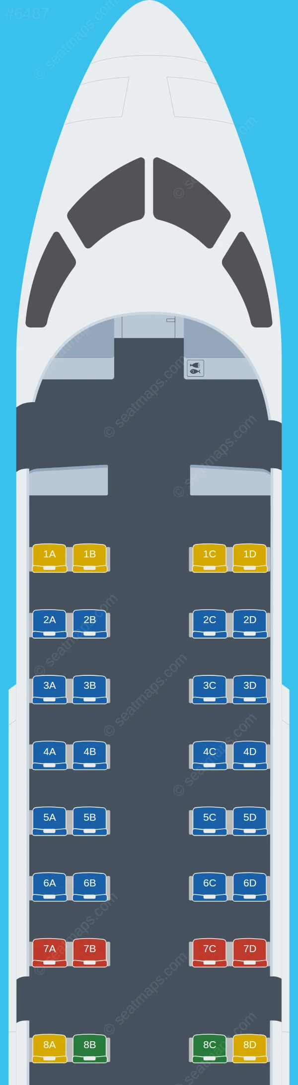 Air Wisconsin Bombardier CRJ200 seatmap preview
