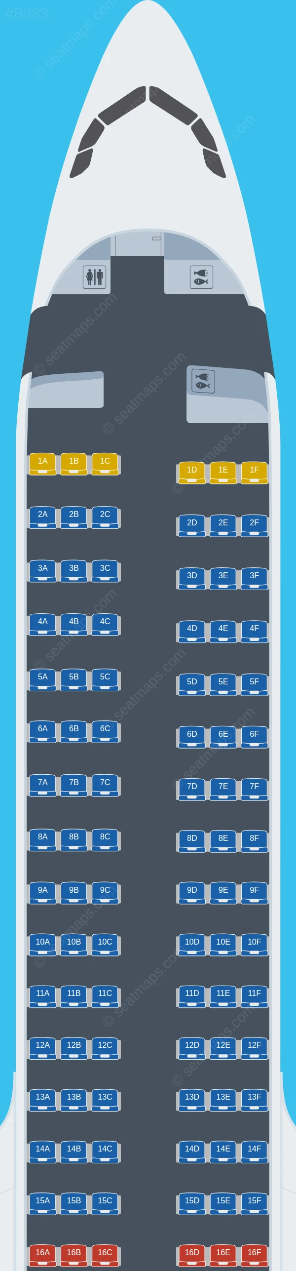 Air New Zealand Airbus A321neo V.1 seatmap preview