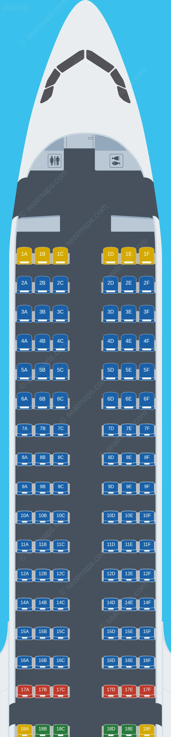 Iberia Express Airbus A321neo seatmap preview
