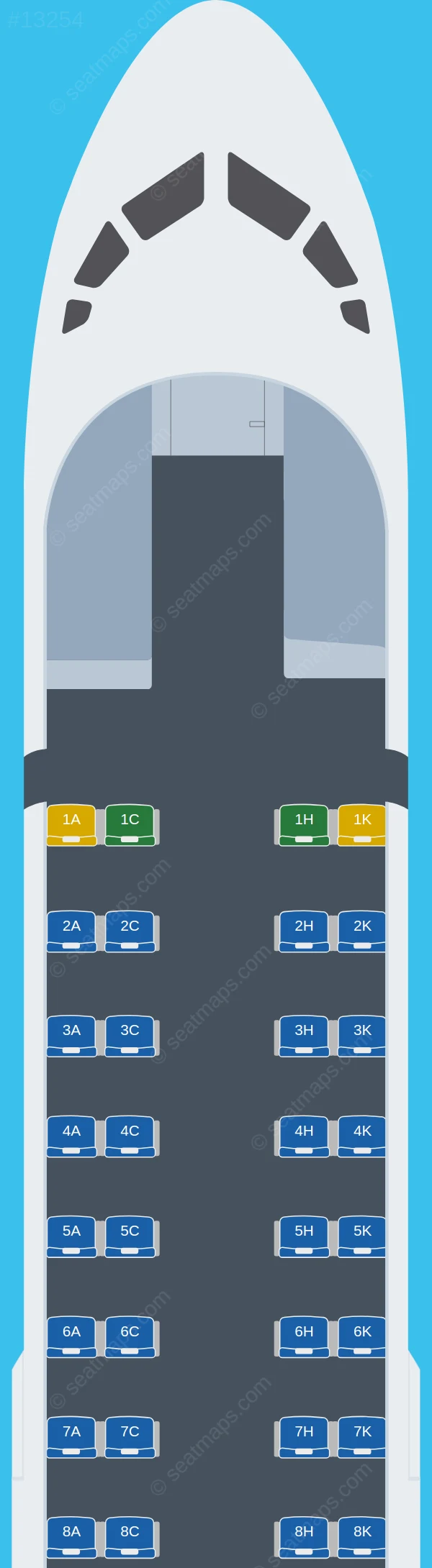 ETF Airways ATR 72-600 seatmap preview