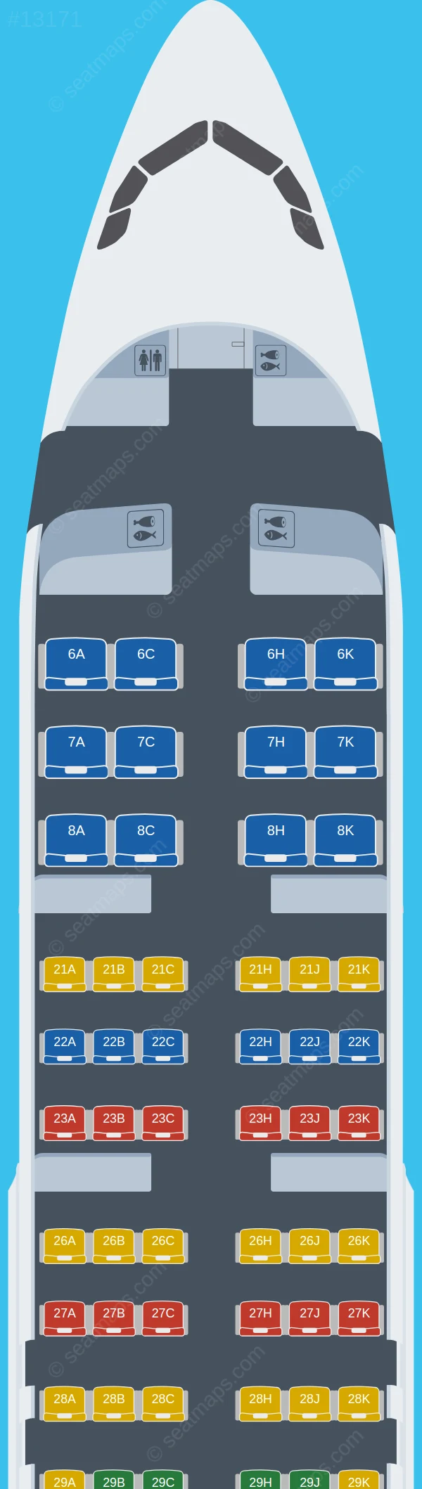 SriLankan Airlines Airbus A320-200 V.4 seatmap preview