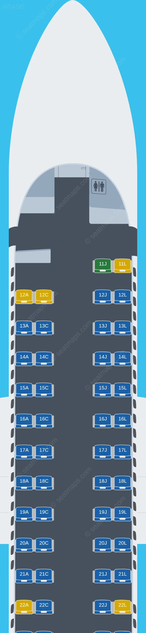 Ethiopian Airlines De Havilland Q400 V.3 seatmap preview