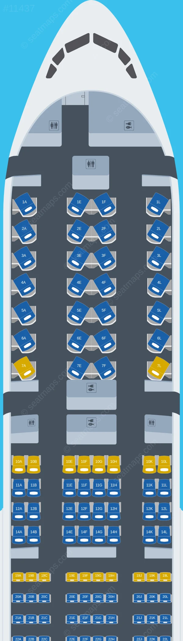Air France Boeing 777-200ER seatmap preview