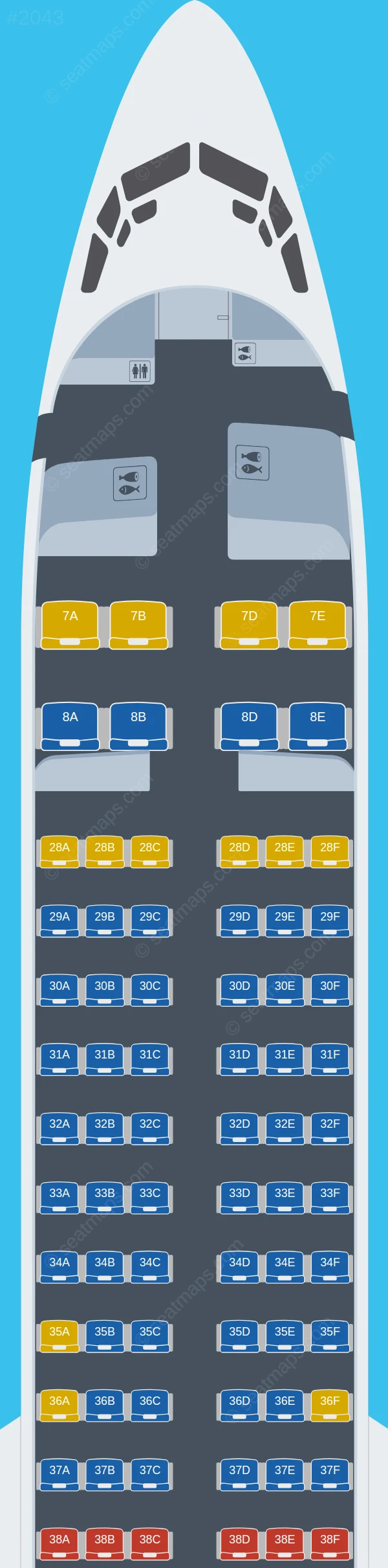 Korean Air Boeing 737-900 seatmap preview