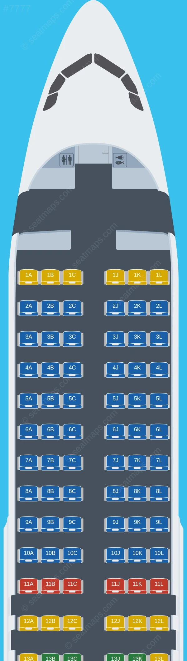 Avion Express Airbus A320-200 V.2 seatmap preview