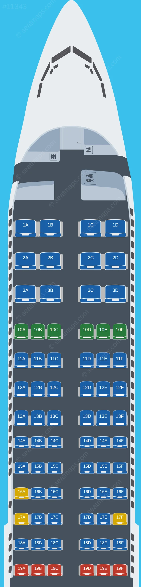 Delta Boeing 737-900 ER V.3 seatmap preview