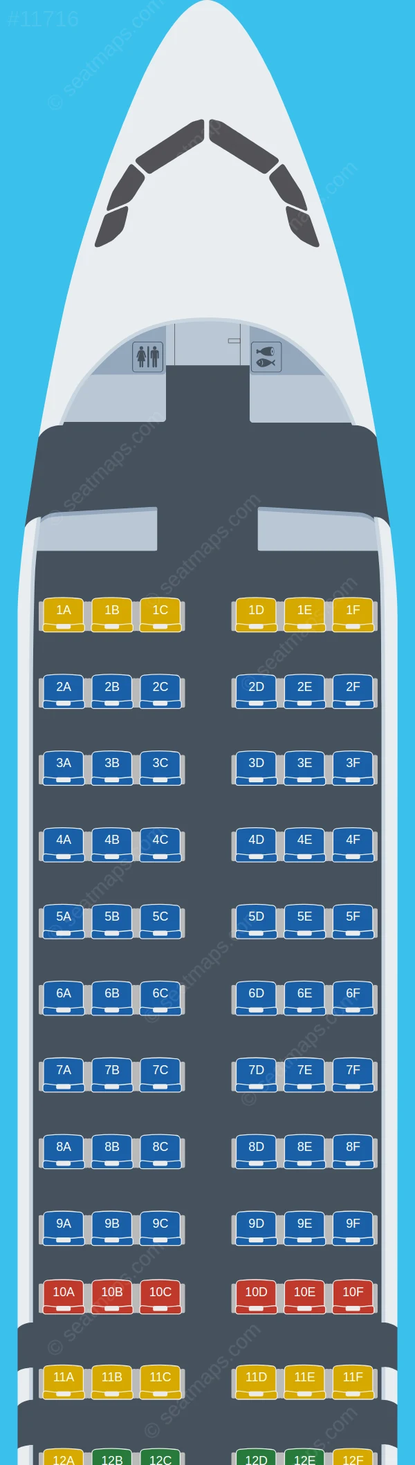 KM Malta Airlines Airbus A320neo seatmap preview