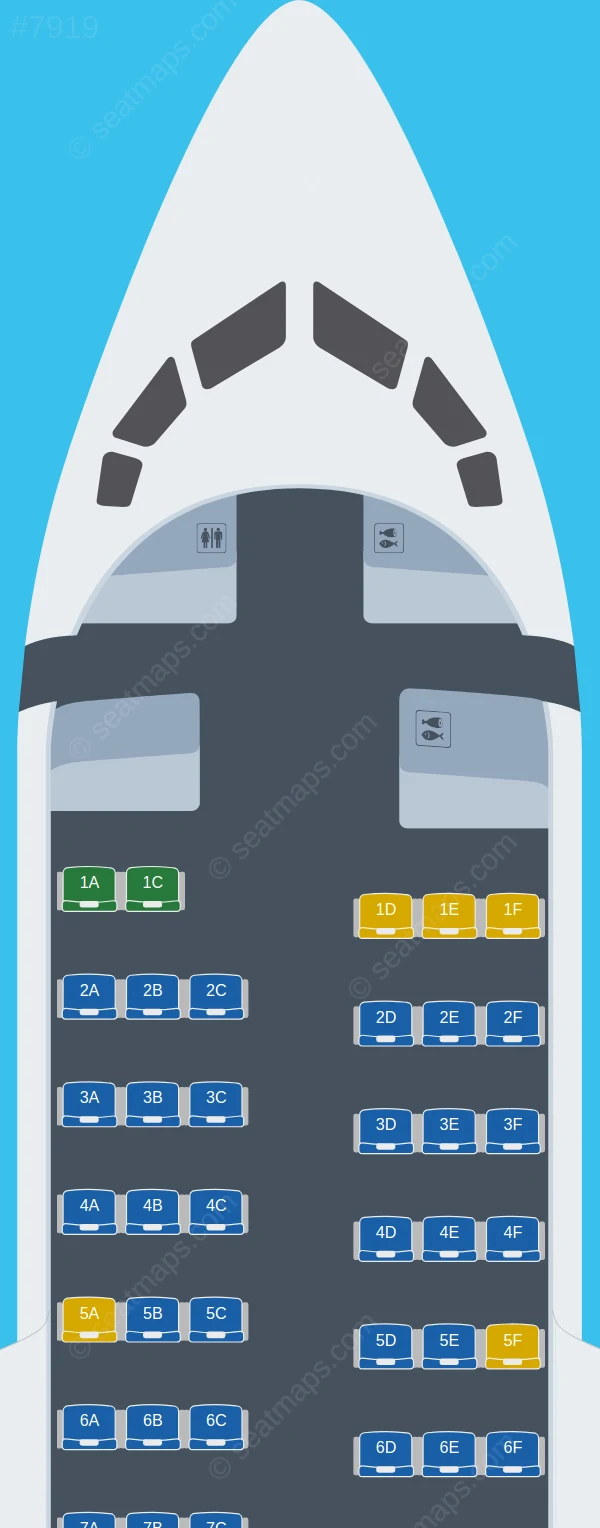 EcoJet - Linea Aerea EcoJet Avro RJ085 seatmap preview