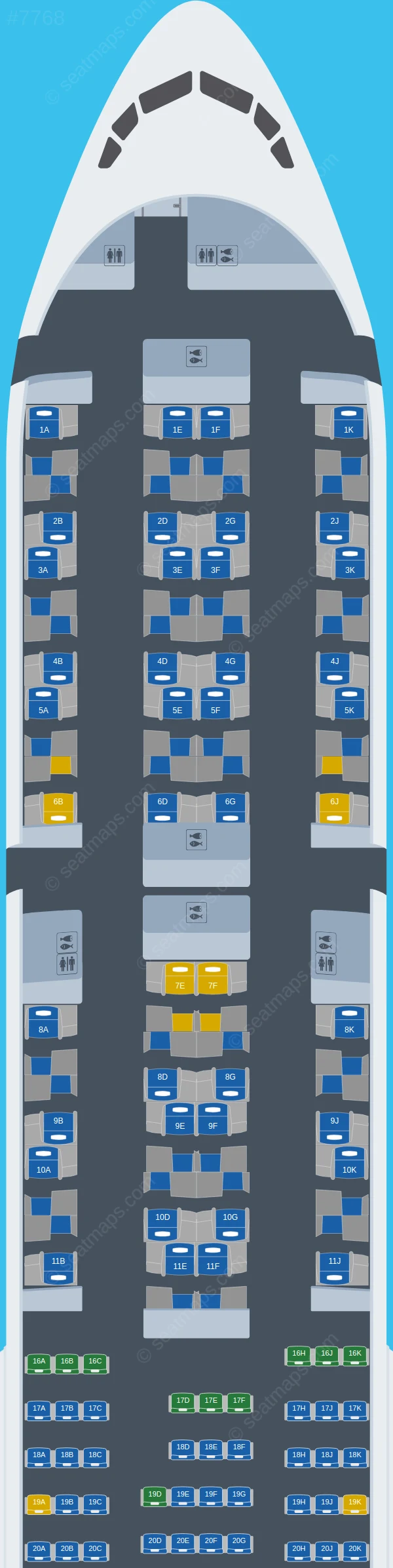 Qatar Airways Boeing 777-300ER V.1 seatmap preview