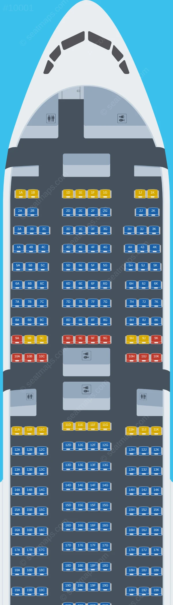 Red Wings Airlines Boeing 777-200ER seatmap preview