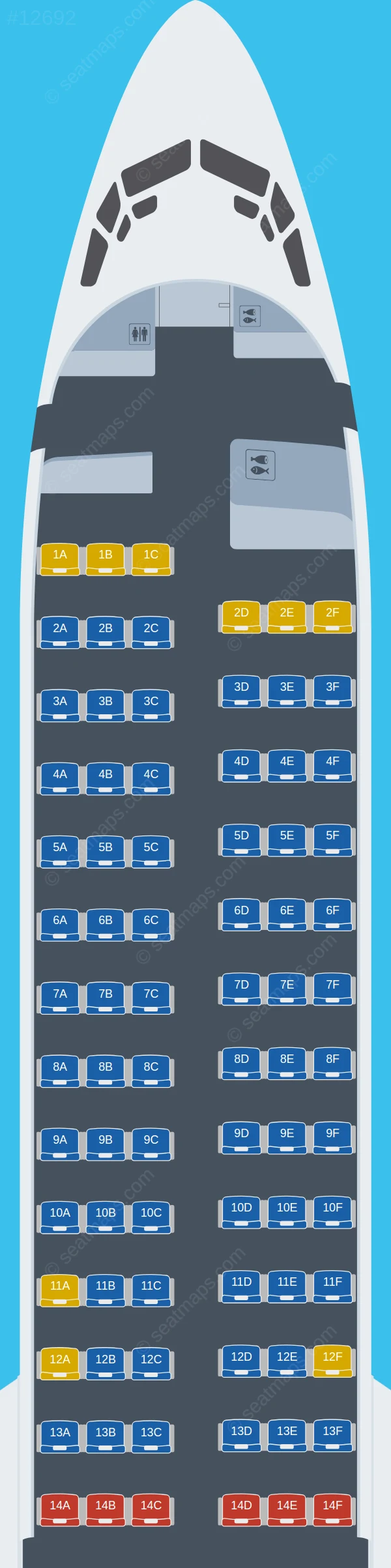Royal Air Maroc Boeing 737 MAX 8 V.2 seatmap preview