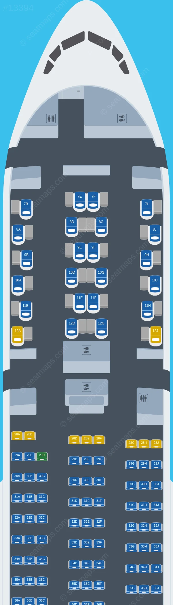 Asiana Airlines Boeing 777-200ER V.2 new seatmap preview