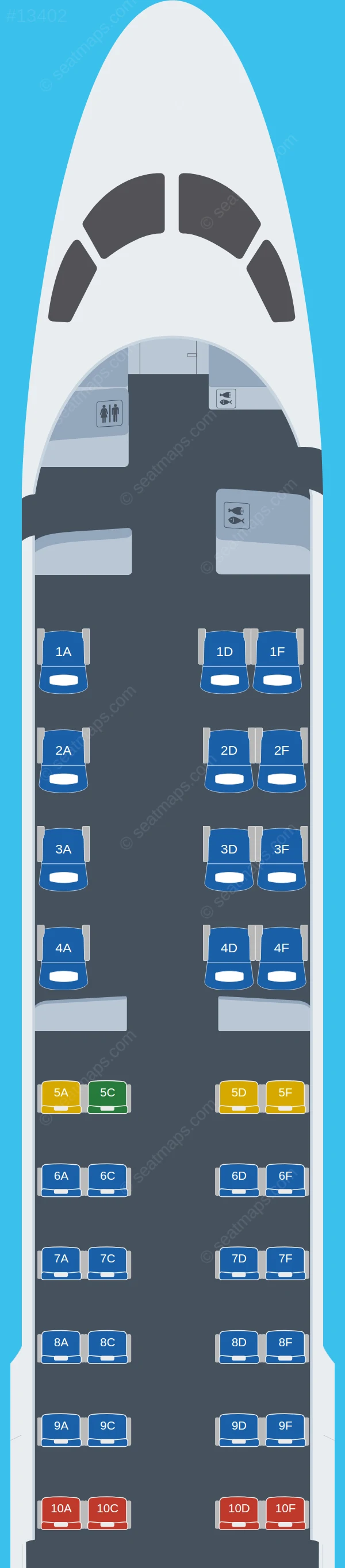 Air Peace Embraer E190 V.1 seatmap preview
